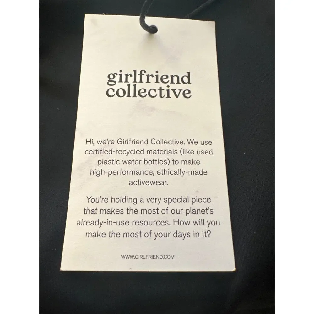 Girlfriend Collective Black Paloma Racerback Bra 1002 Size XS New with tags